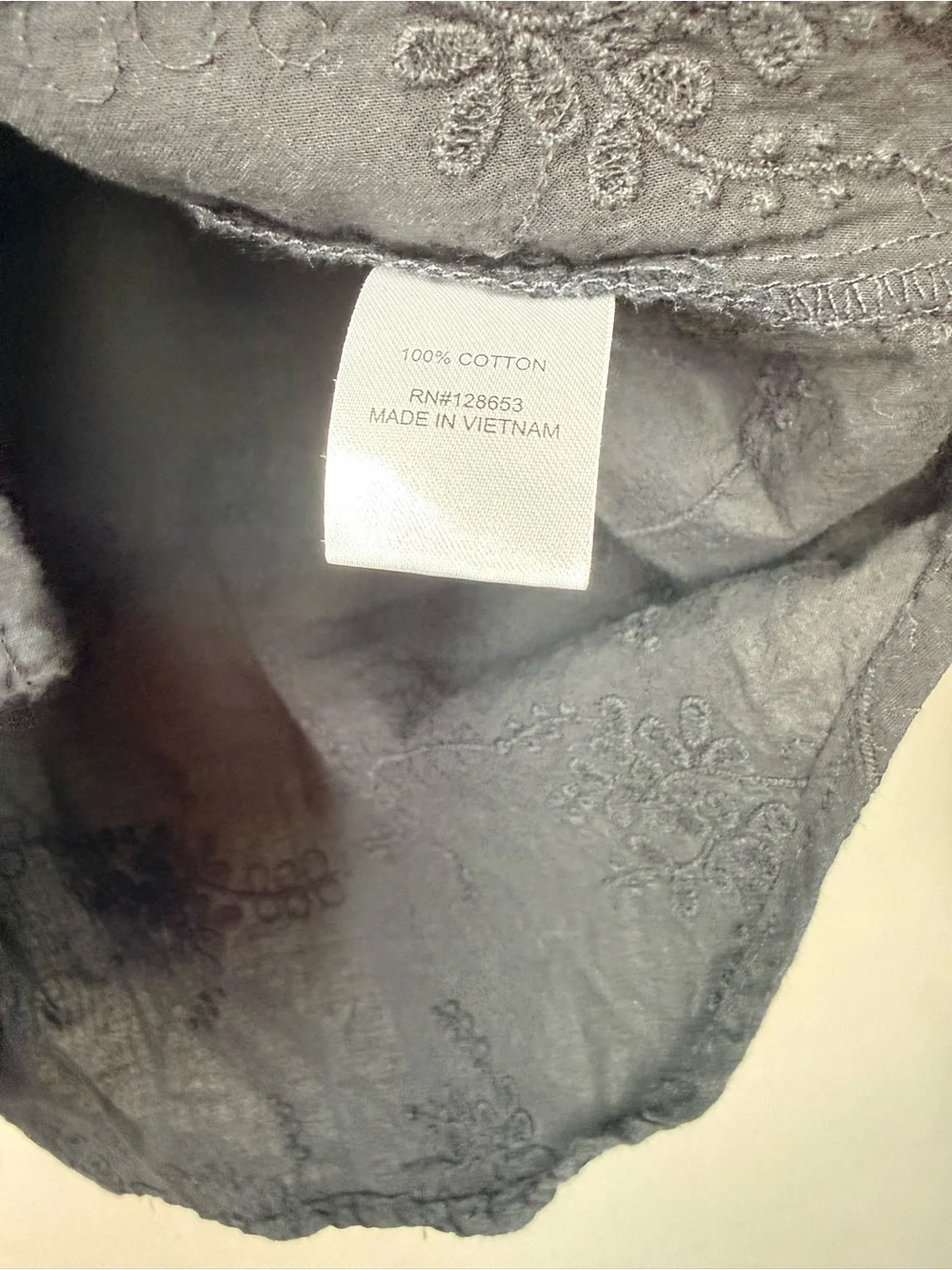 Calypso St. Barth Black Embroidered Button-Front Top - Picture 4 of 4